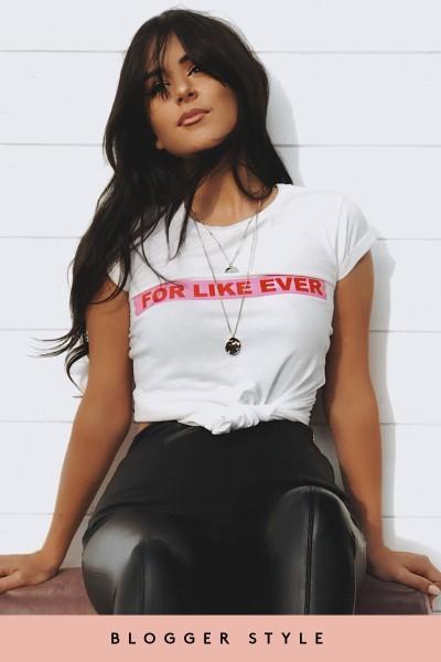 Patty White For Like Ever Slogan T-shirt