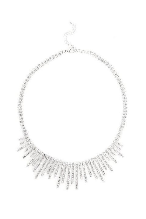 Silver Diamante Strand Necklace