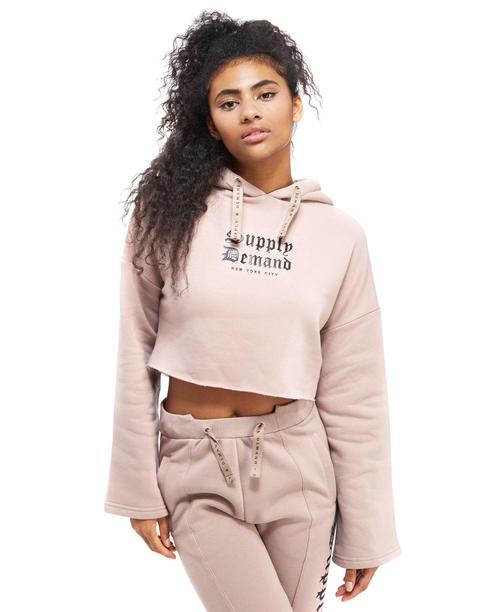 Supply & Demand Bell Sleeve Crop Hoodie