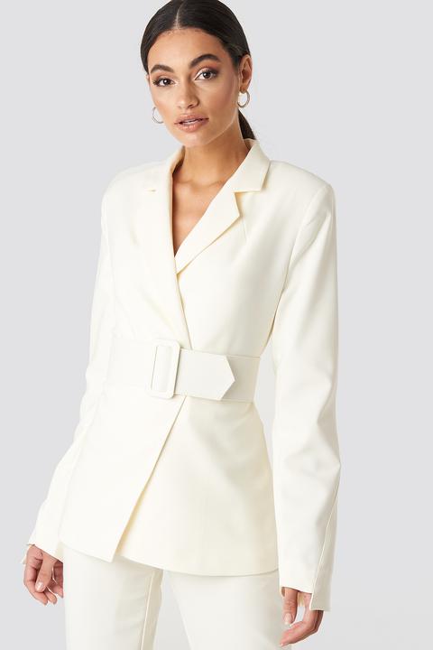 Belted hot sale suit jacket