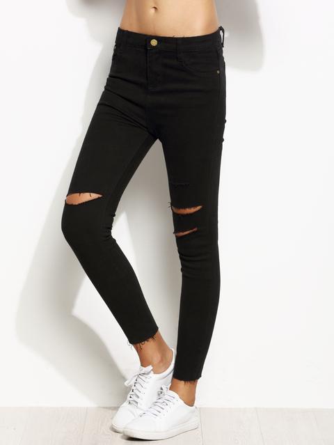 Black Ripped Skinny Jeans