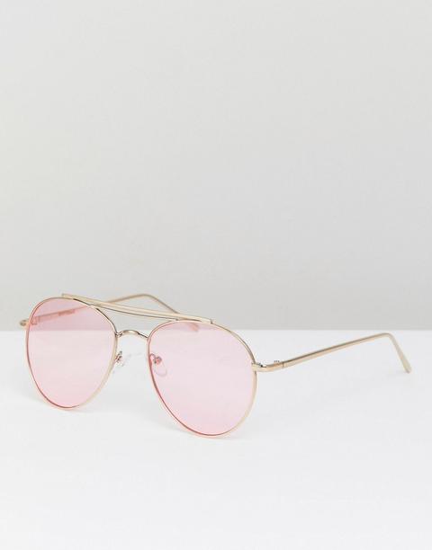 Gafas De Sol Estilo Aviador En Rosa De Reclaimed Vintage Inspired