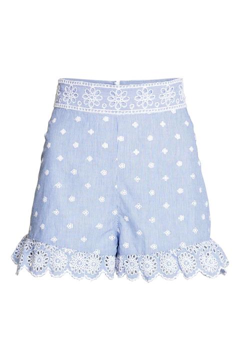 Pantalón Corto Con Bordado