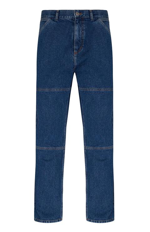 Blue Carpenter Seam Detail Jeans