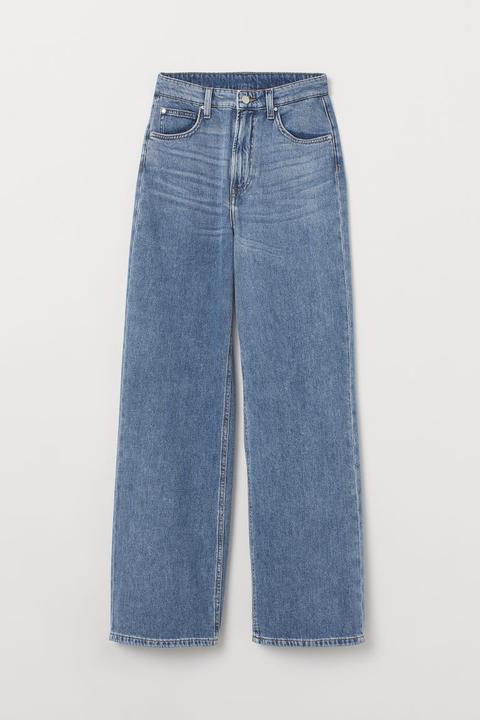 Wide High Jeans - Azul