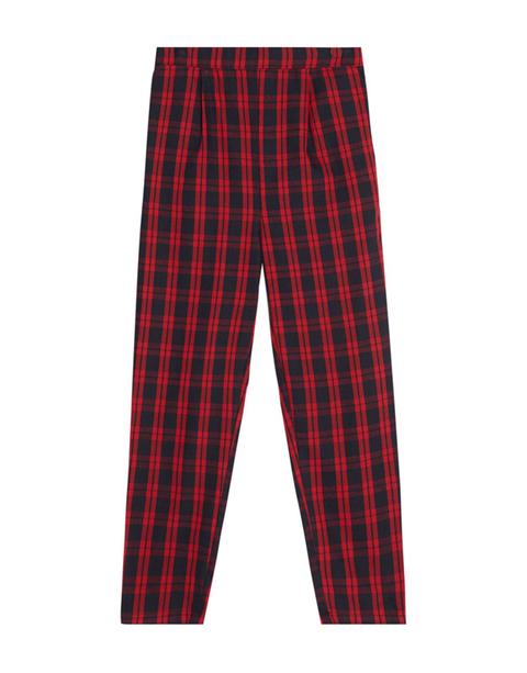 Pantalón Jogger Cuadros Rojos