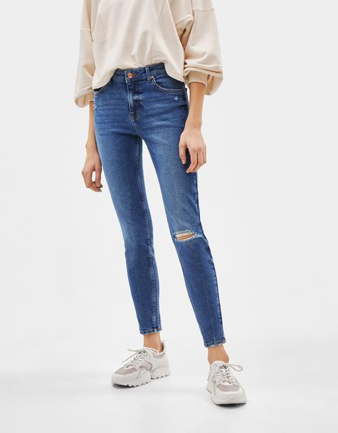 Skinny-jeans Mit Halbhohem Bund