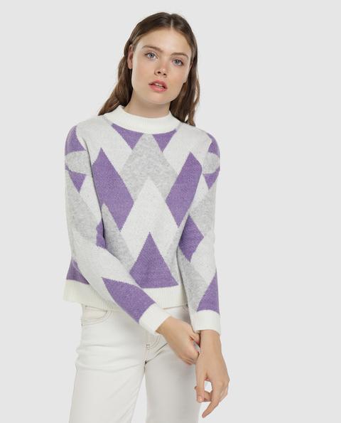 Fórmula Joven - Jersey De Mujer Jacquard Cuello Caja