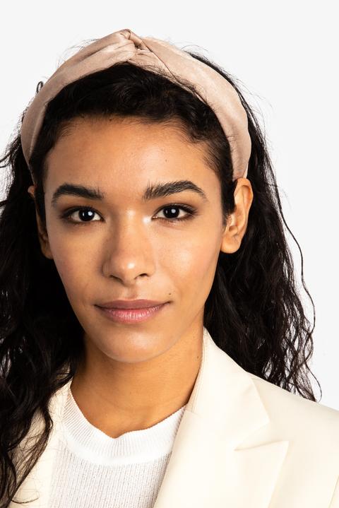 Womens **looped Headband - Beige, Beige