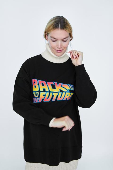 back to the future sweatshirt zara