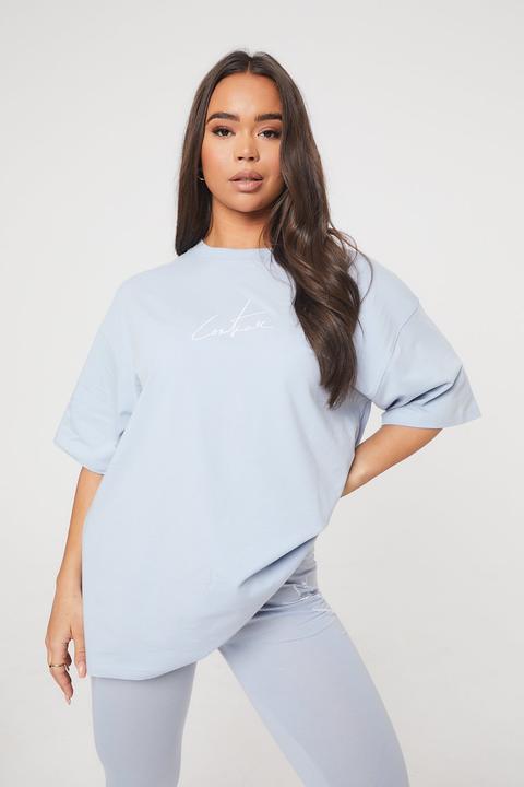 Essential Oversized Baby Blue T