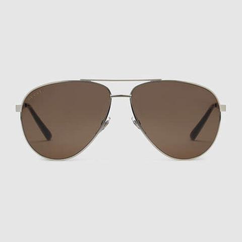 Occhiali Da Sole Aviator In Metallo Con Web