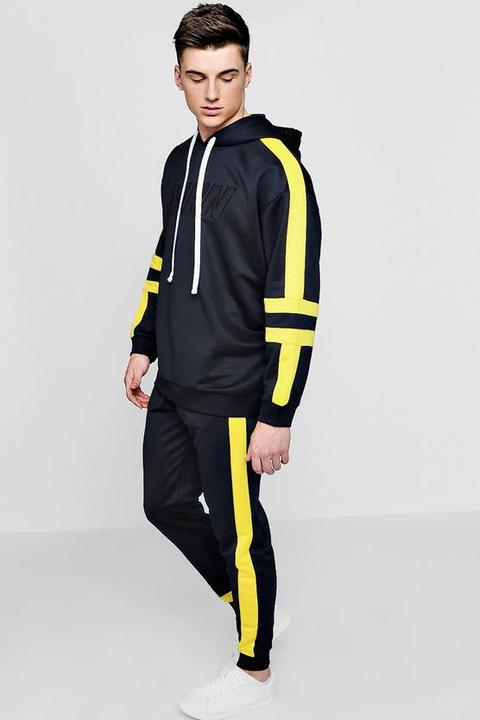 Oversized Man Moto Tracksuit In Tricot