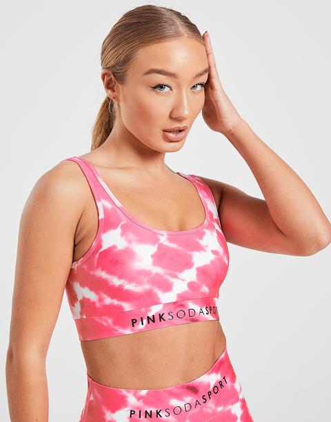 Pink Soda Sport Tie Dye Sports Bra - Pink - Womens