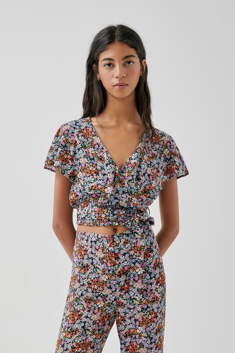 Top Cruzado Estampado Flores