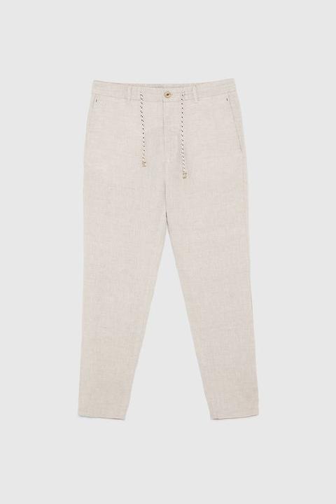 zara drawstring pants