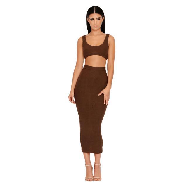 Two piece set midi hot sale skirt