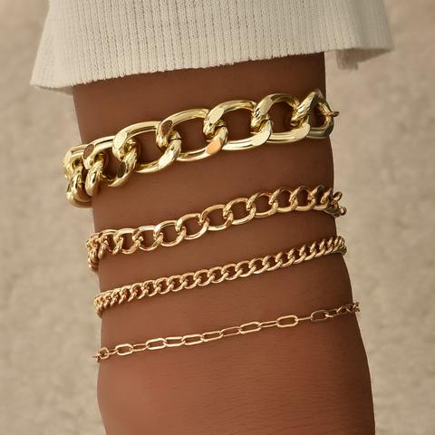 4pcs Gold Chain Bracelet