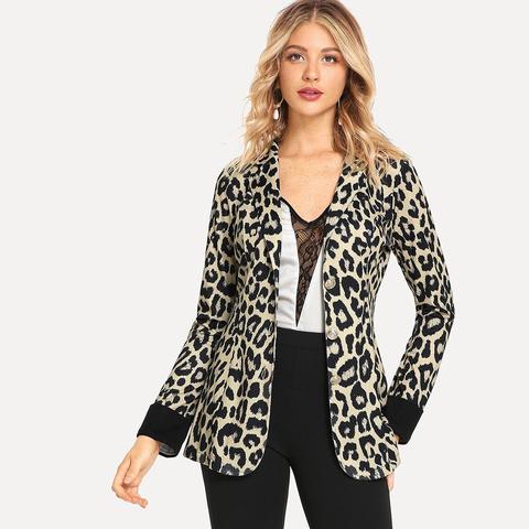 Blazer Stampato Leopardato