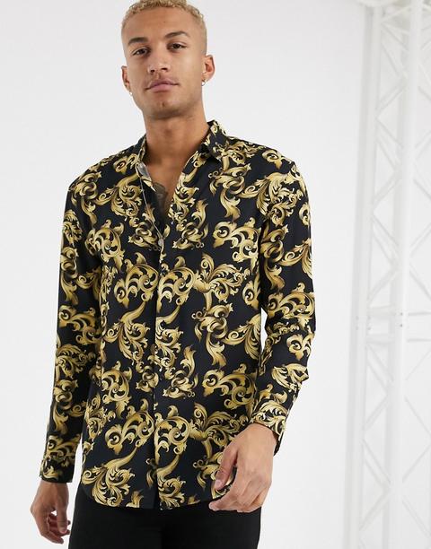 Siksilk - Chemise De Vacances À Manches Longues-noir