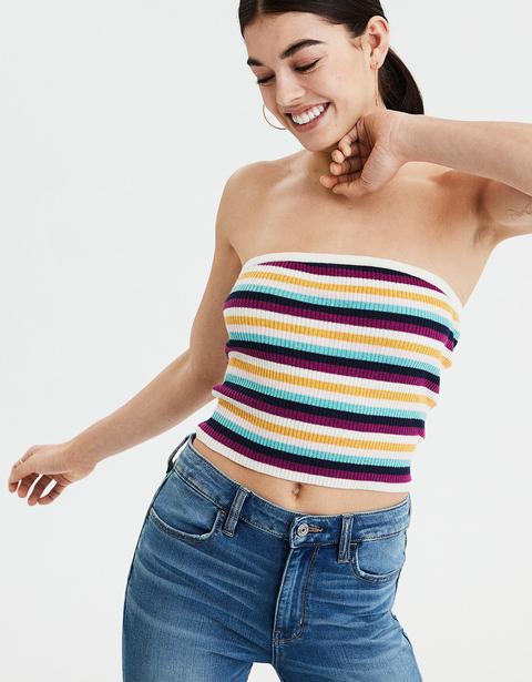 Ae Striped Sweater Tube Top from American Eagle on 21 Buttons