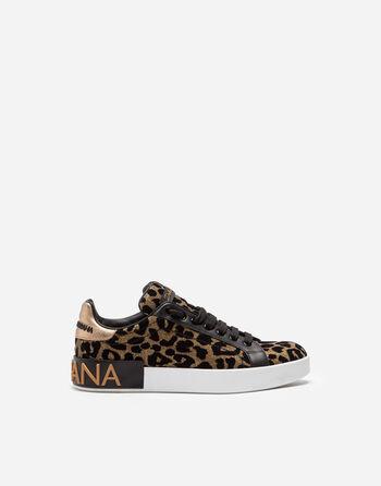 Zapatillas Portofino De Tejido Irisado De Leopardo
