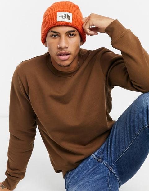 Celio Crew Neck Sweatshirt In Brown