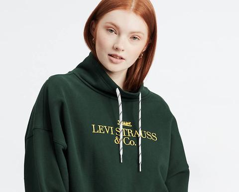 levi's funnel neck hooded jacket