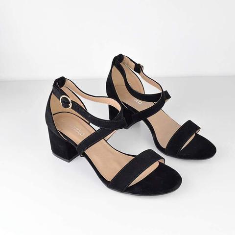 Molly - Mid Heel Sandals In Black