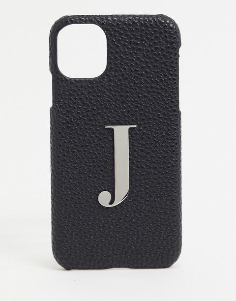 Funda Para Iphone 11 / Xr Con Diseño De Letra J De Elie Beaumont-negro