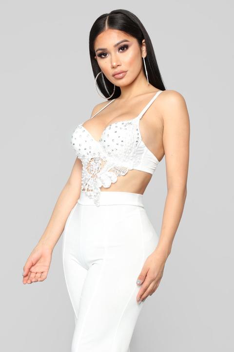 Fun Don't Stop Bustier - White