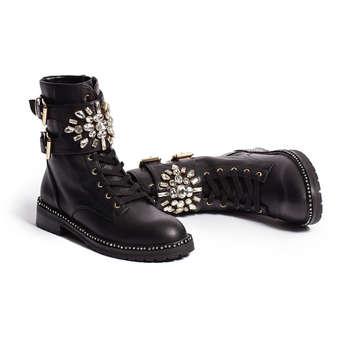 kurt geiger black leather boots