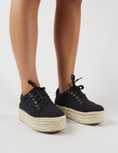 flatform black trainers