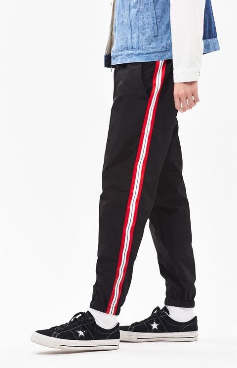 red pants with black stripe