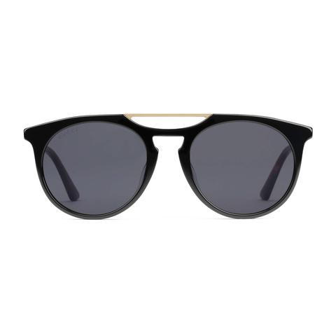 Round-frame Acetate Sunglasses