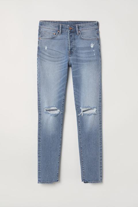 Trashed Skinny Jeans - Azul