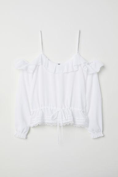 H & M - Camicetta A Spalle Scoperte - Bianco