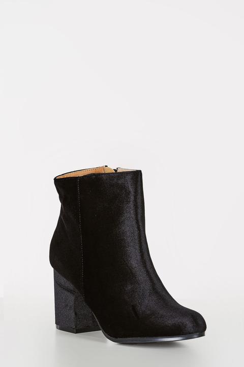 Soft Spot Velour Ankle Boots