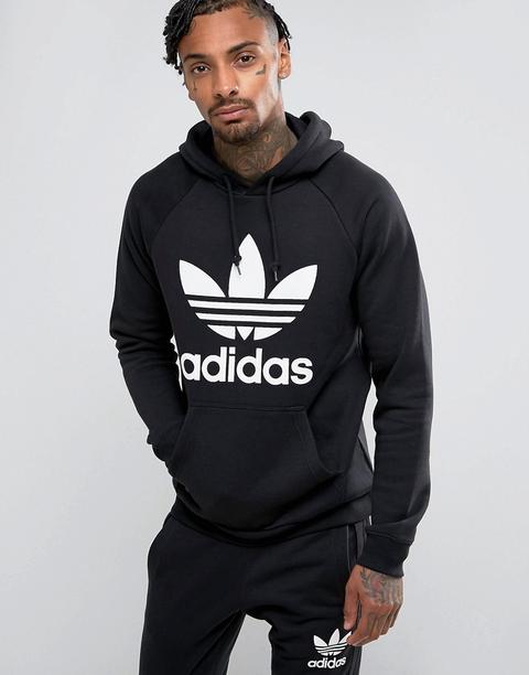 Sudadera Con Capucha Y Trifolio En Negro Br4852 De Adidas Originals