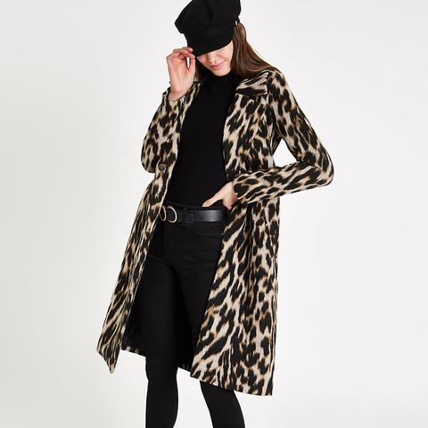 leopard print fur coat river island