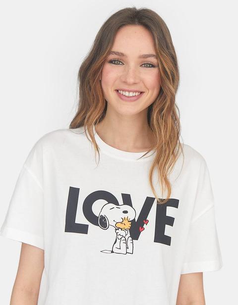 Maglietta Con Snoopy Bianco