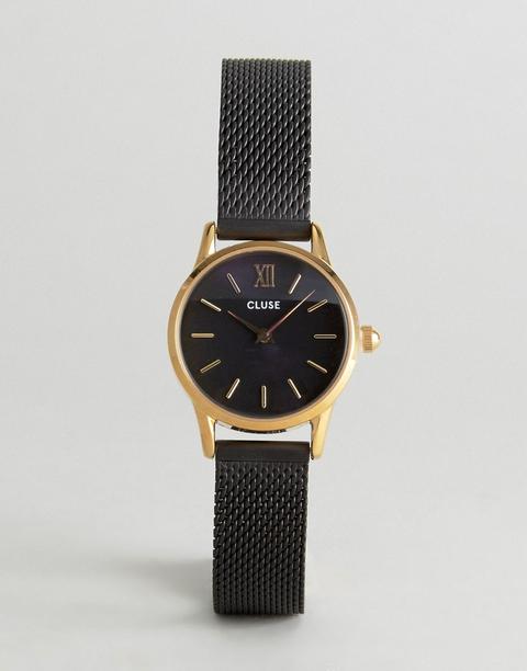 Cluse - Vedette - Orologio Nero In Maglia Metallica - Nero