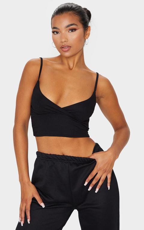 Basic Black Jersey Bralet