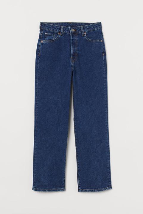 Vintage Straight High Jeans - Azul