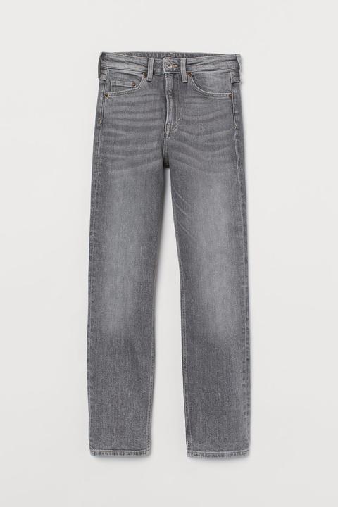 Vintage Slim High Ankle Jeans - Grey