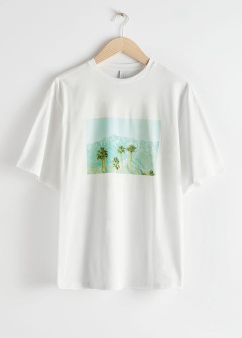 Oversized Cactus Print T-shirt