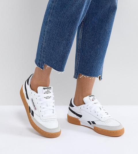 Reebok - Revenge Plus - Sneakers Classiche Bianche E Blu Navy - Bianco