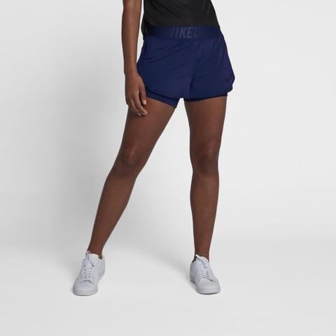 Nikecourt Dri-fit Ace Damen-tennisshorts - Blau