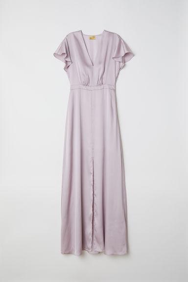 H & M - Abito Lungo In Satin - Rosa