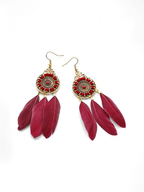 Pendientes Con Adorno De Pluma